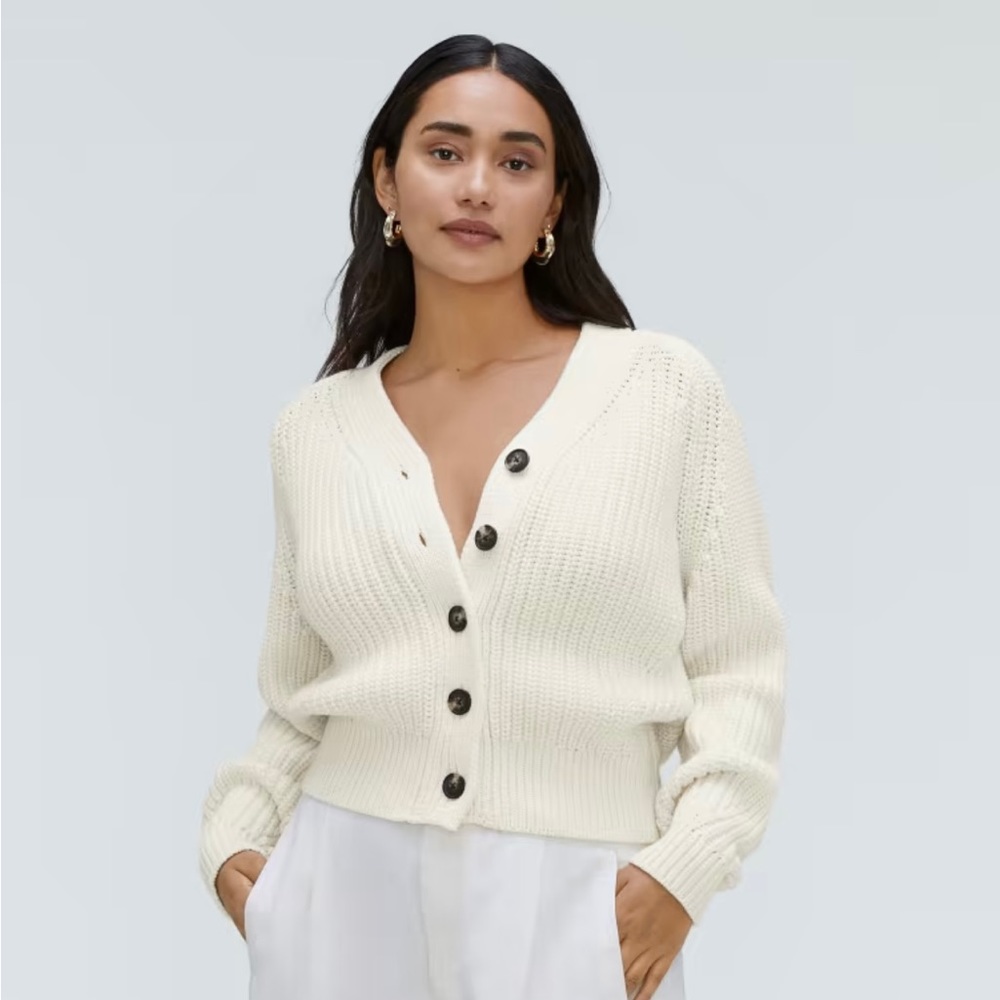 Everlane Texture Cotton Cardigan XS